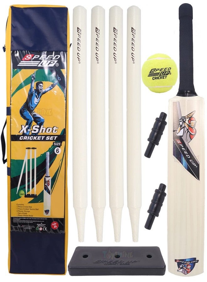 Toyshine Speed Up X-Shot Combo Box Cricket Kit For Kids (Bat Size: 6, 6-12 Yrs) Gift Sports Outdoor Toy Boys Girls Picnic (Carry Bag)- Sstp, Blue - Image 1